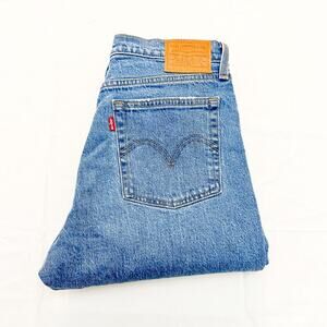 Levi's Wedgie Straight Ripped Button Fly Denim Jeans Size 28 x 26